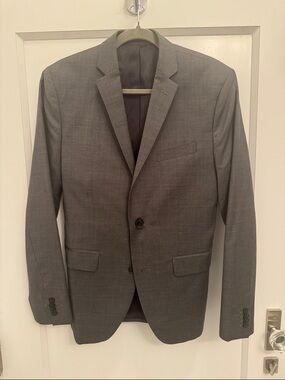 H&M Men's Gray Two-Button Notch Lapel Sport Coat